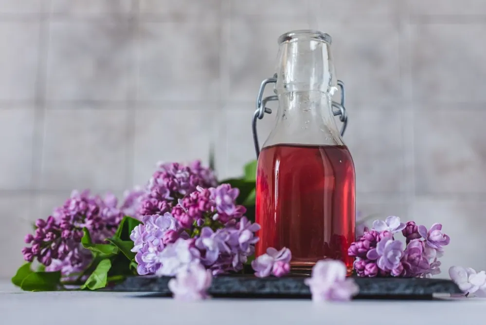 Preparation,Of,Syrup,From,The,Lilac,Flowers.,Glass,Jar,Of