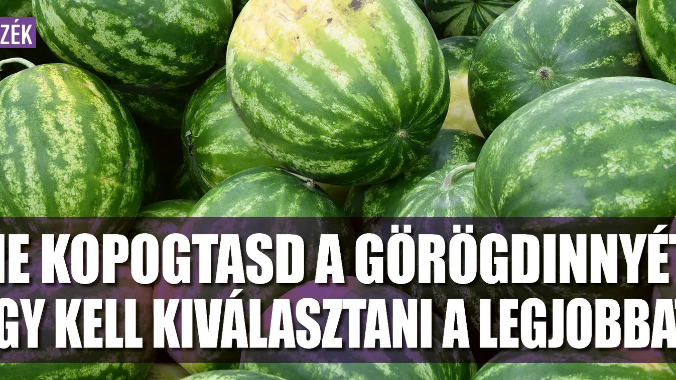 Ne kopogtasd a görögdinnyét, így kell válaszd ki a jót