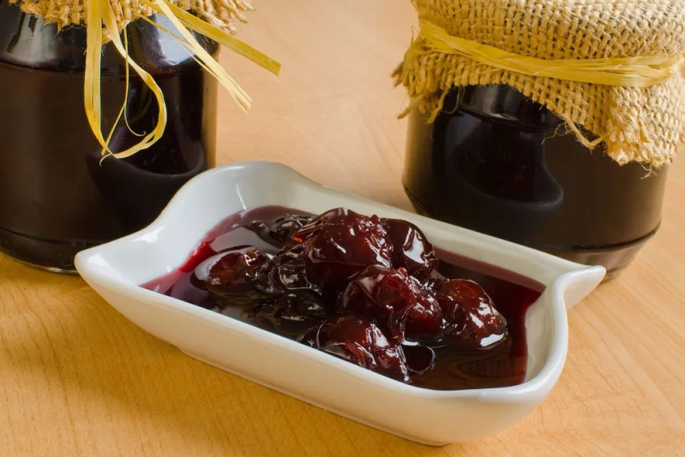 Homemade,Organic,Sour,Cherries,Preserve