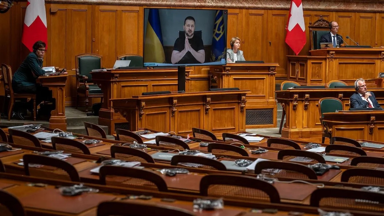 A svájci jobboldal bojkottálta Zelenszkij beszédét