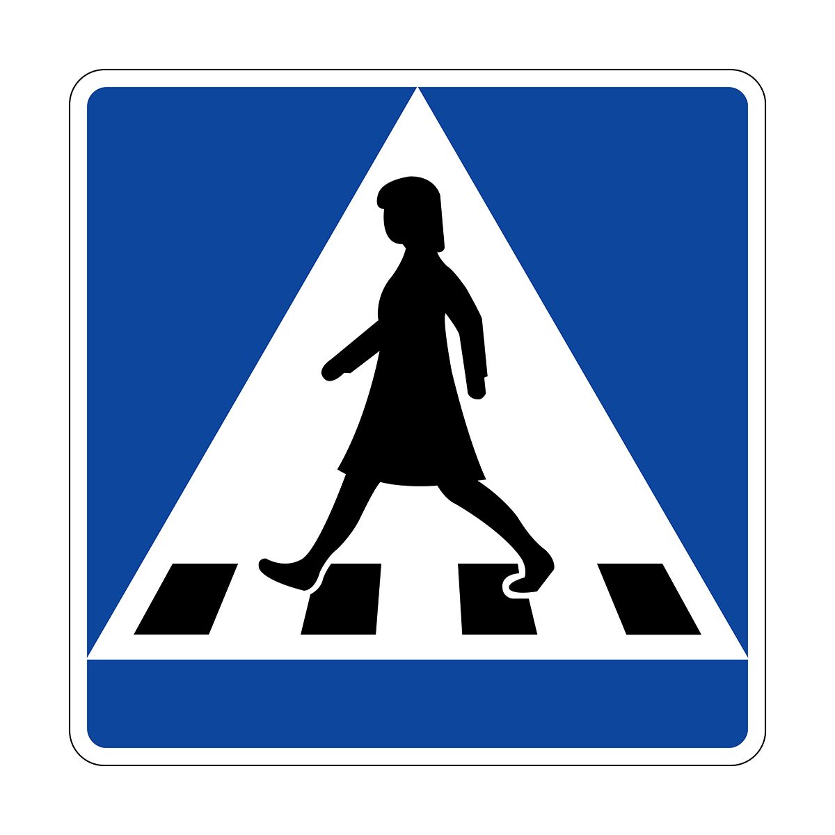 Sweden,Pedestrian,Crossing,Sign