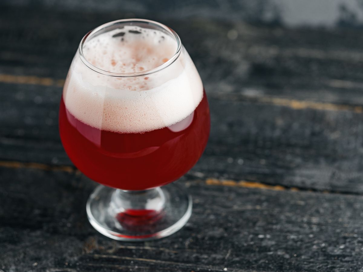 Cherry,Craft,Beer,Ale,In,A,Glass