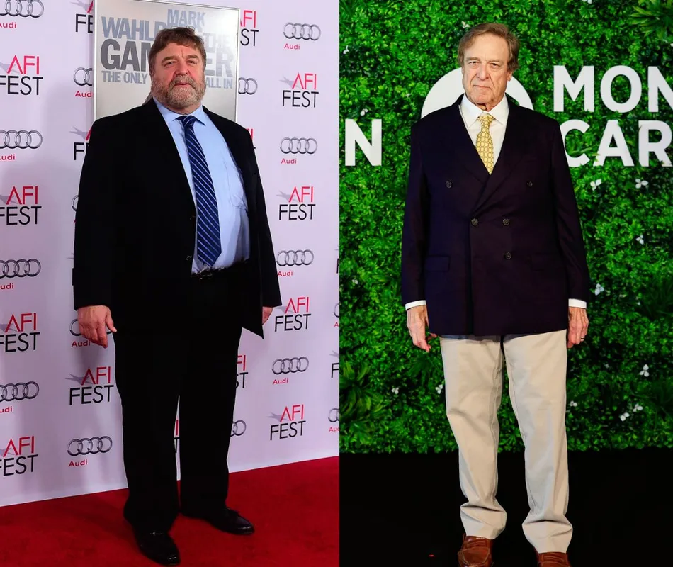 John Goodman balra: 2014, jobbra: 2023, fotó: AFP