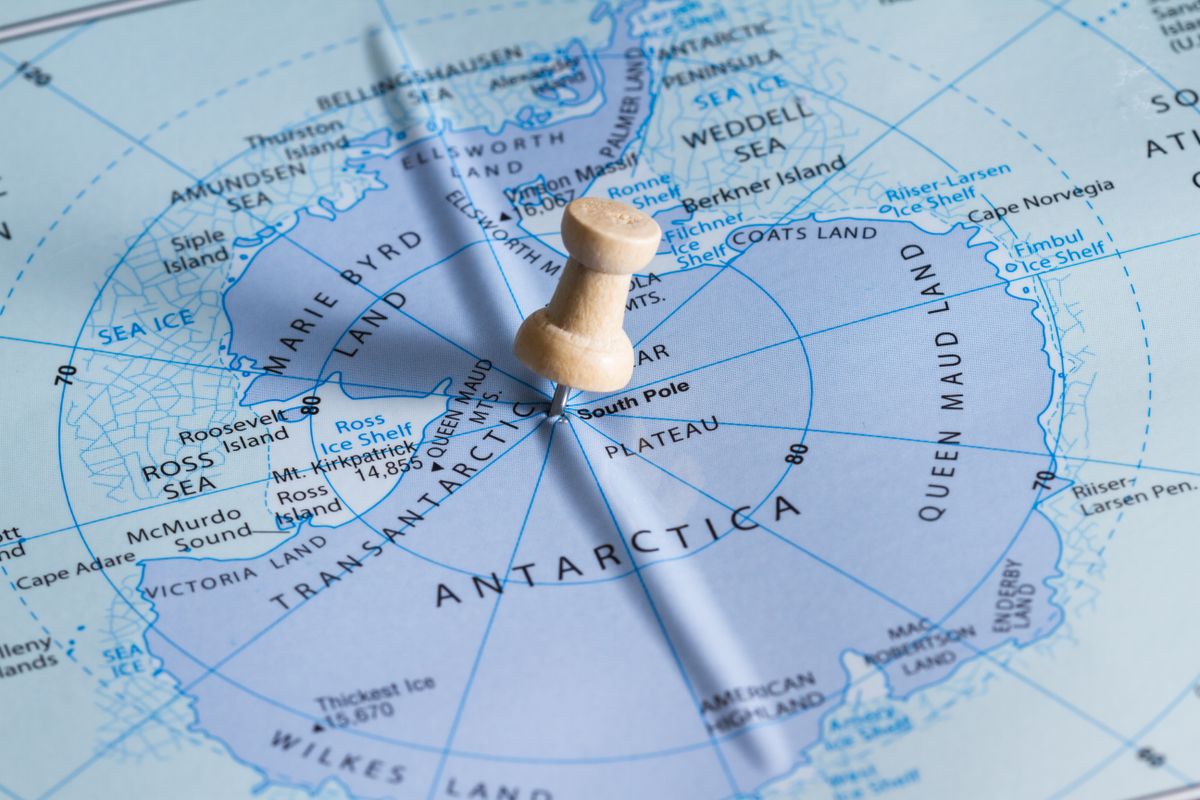 Antarktisz, térkép, Shutterstock 391287982