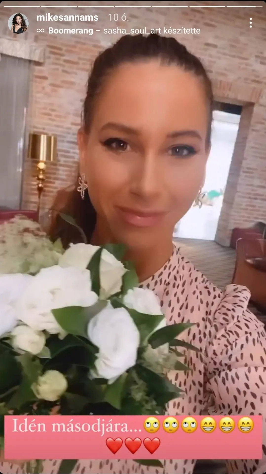 Mikes Anna második menyasszonyi csokra