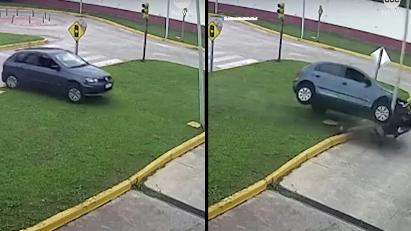 Videón a baleset: tesztpályán karambolozott a sofőr