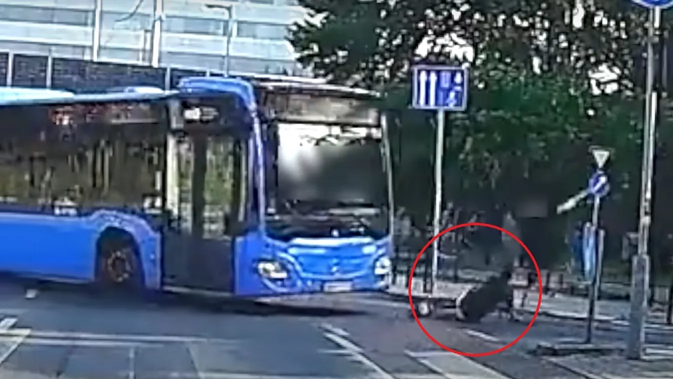 Busz alá csúszott egy rolleres Budapesten – Videó
