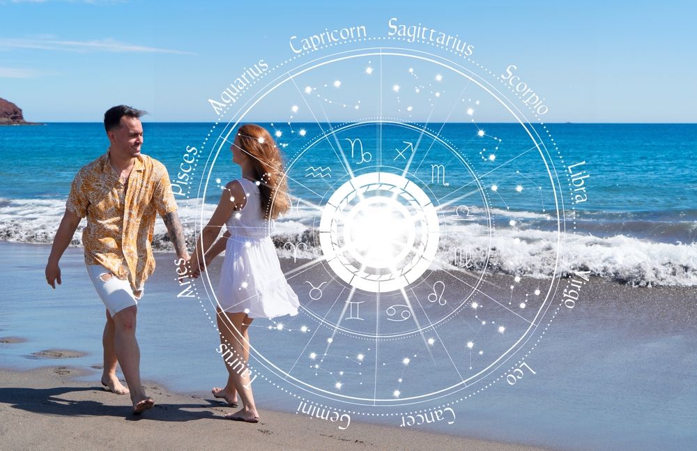 Horoscope,Astrology,Zodiac,Concept,,Lifestyle,With,Young,Couple