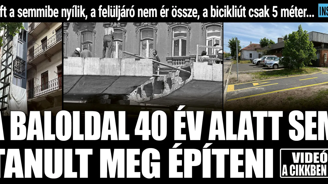 Így építkezik a baloldal: semmibe nyíló lift, 5 méteres út