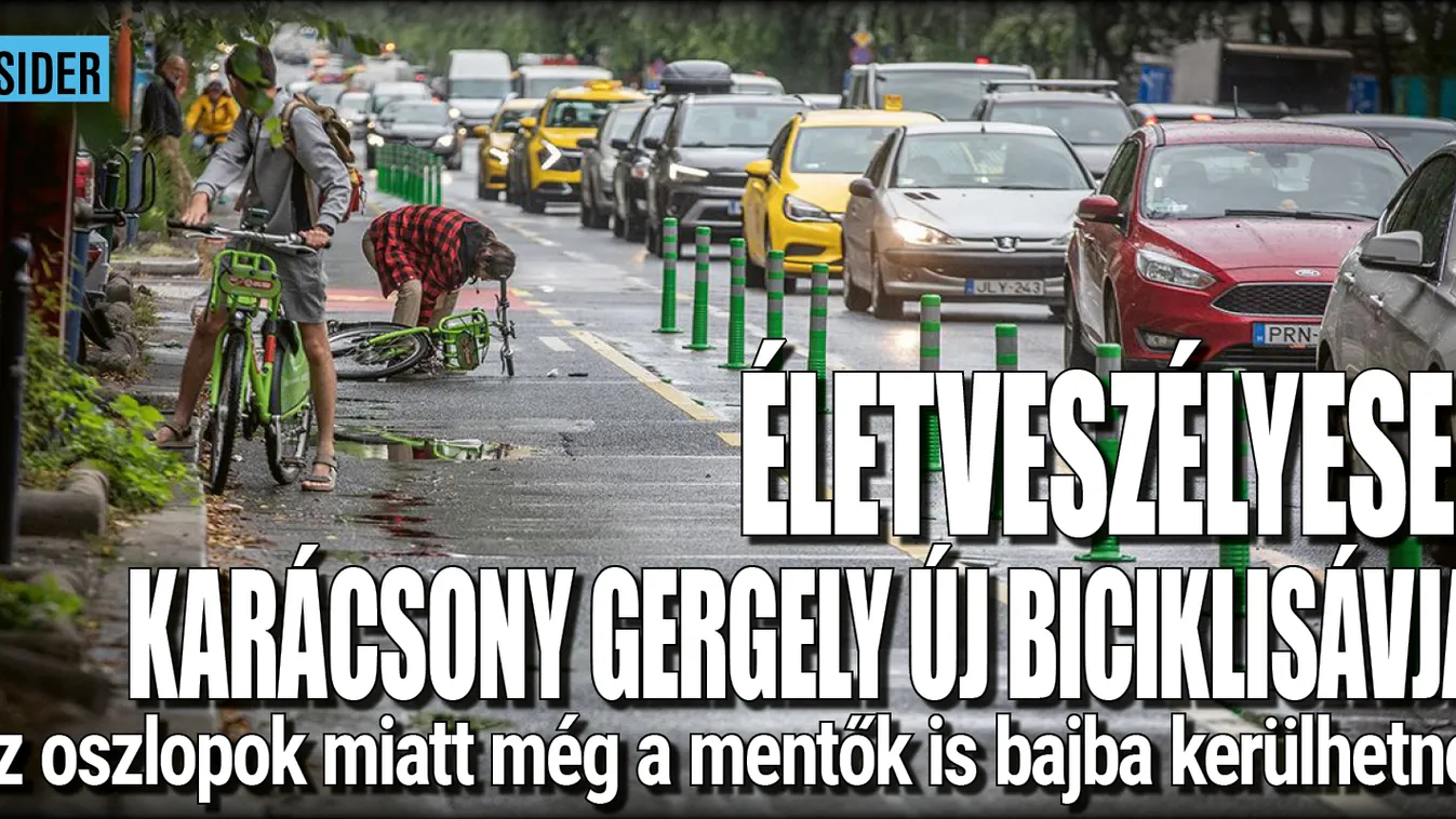 Életveszélyesek Karácsony Gergely új biciklisávjai - videó!