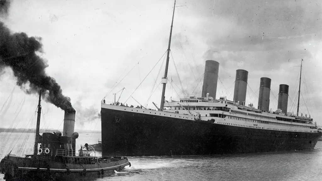 TO GO WITH AFP STORY BY GUY JACKSON
A handout picture received from Southampton City Council on April 4, 2012 shows the Titanic leaving Southampton on her ill-fated maiden voyage on April 10, 1912. Nowhere suffered as much from the sinking of the Titanic as Southampton and a century after the disaster the city wants to tell the largely forgotten story of its 549 residents who died.  RESTRICTED TO EDITORIAL USE - MANDATORY CREDIT  " AFP PHOTO / SOUTHAMPTON CITY COUNCIL "  -  NO MARKETING NO ADVERTISING CAMPAIGNS   -   DISTRIBUTED AS A SERVICE TO CLIENTS (Photo by SOUTHAMPTON CITY COUNCIL / AFP)