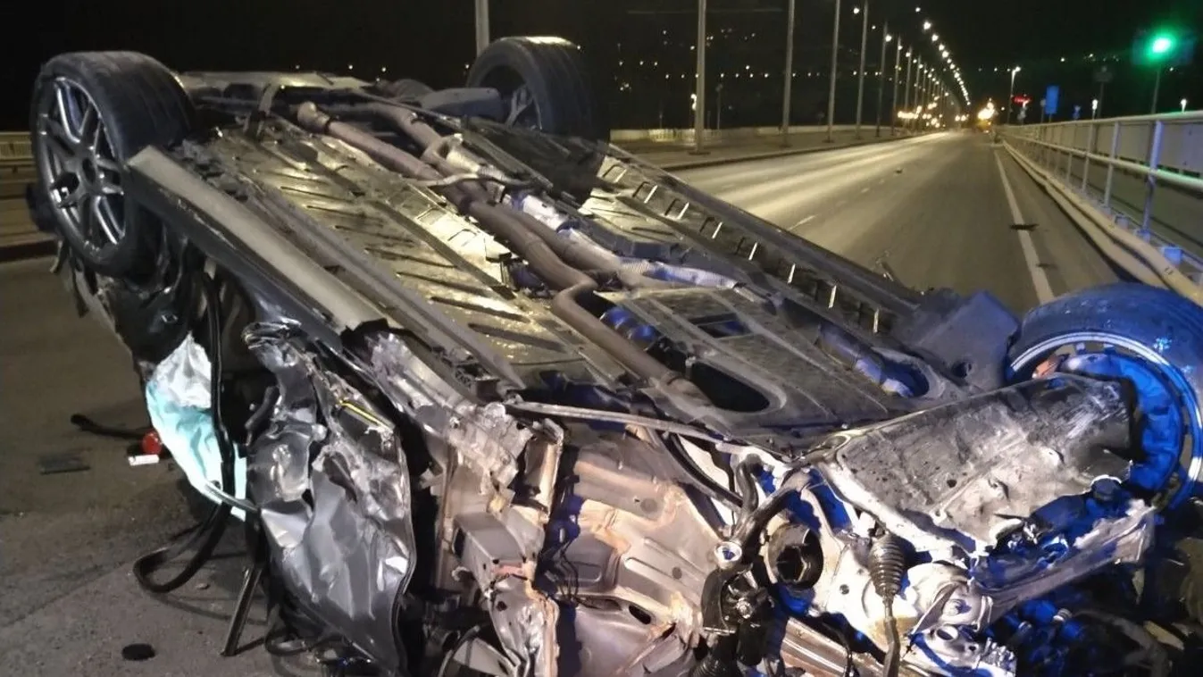 Itt a videó az Árpád hídi balesetet okozó autó száguldásáról