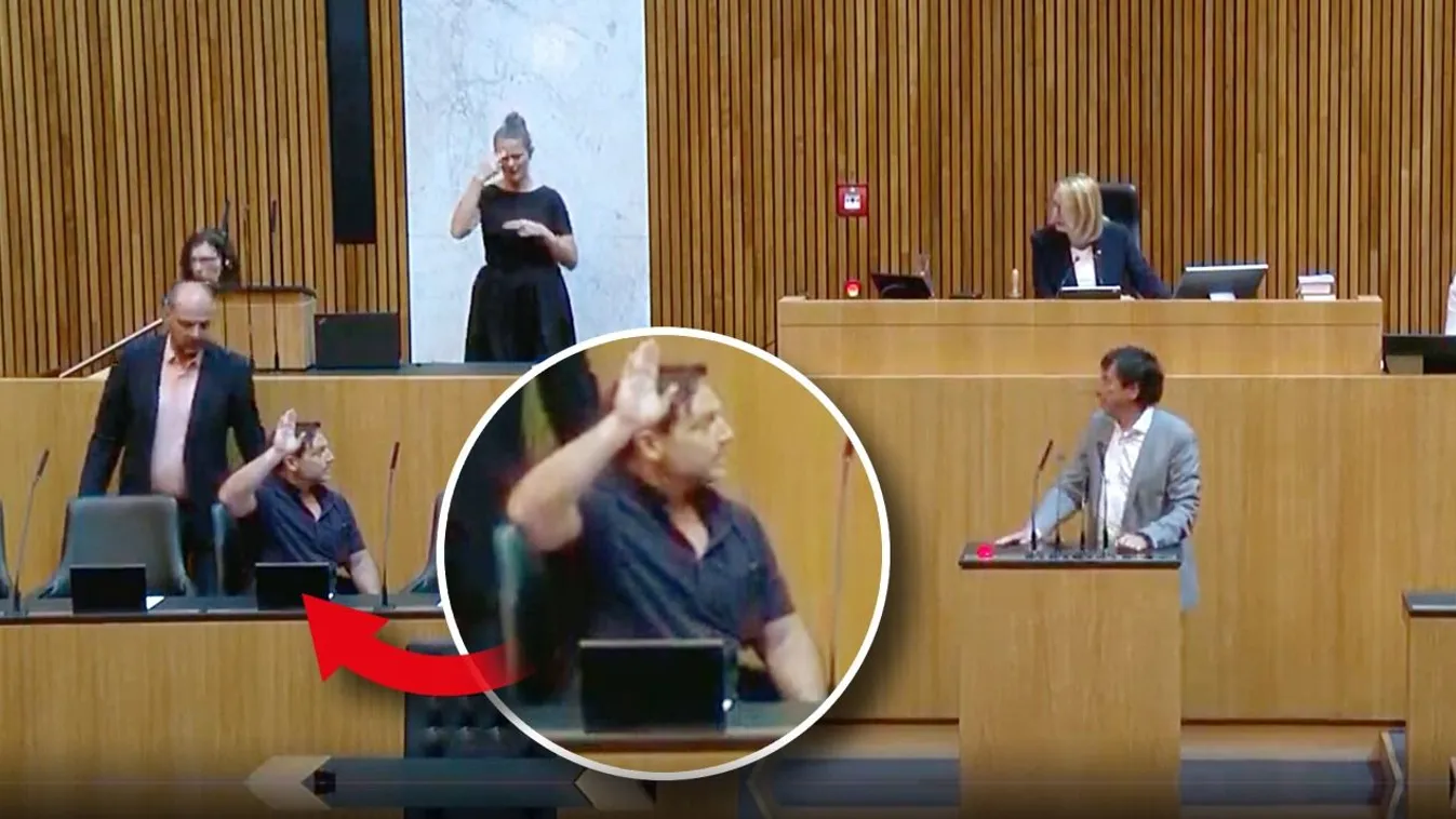 Egy idegen berontott az osztrák parlamentbe, majd szót kért