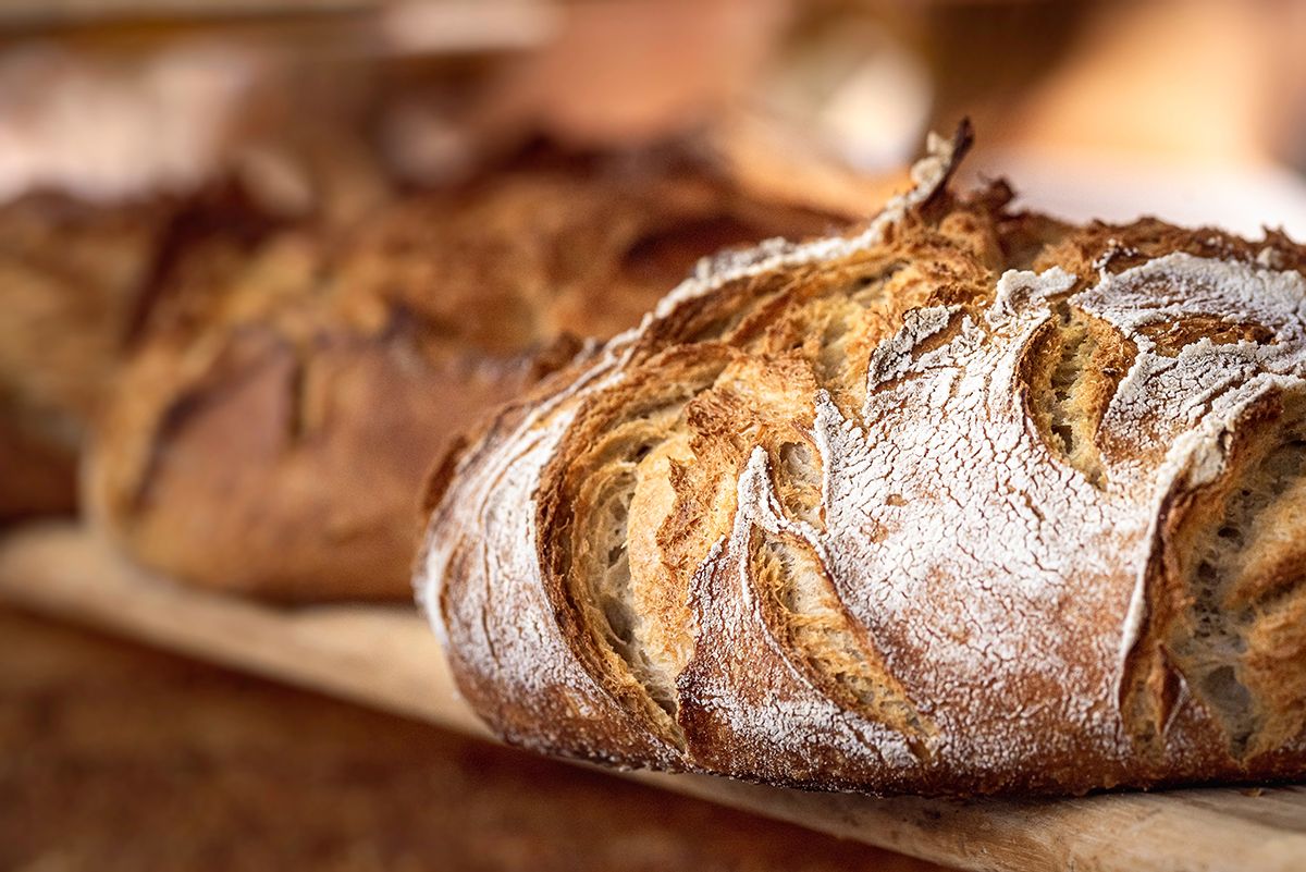 Round,Bread,Close-up.,Freshly,Baked,Sourdough,Bread,With,A,Golden