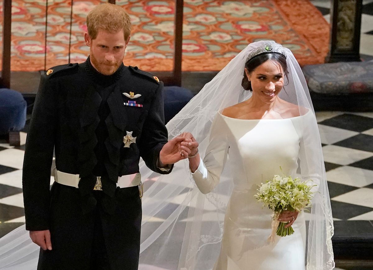 Meghan Markle, Harry herceg, esküvő, 2018, AFP  (Photo by Owen Humphreys / POOL / AFP)
