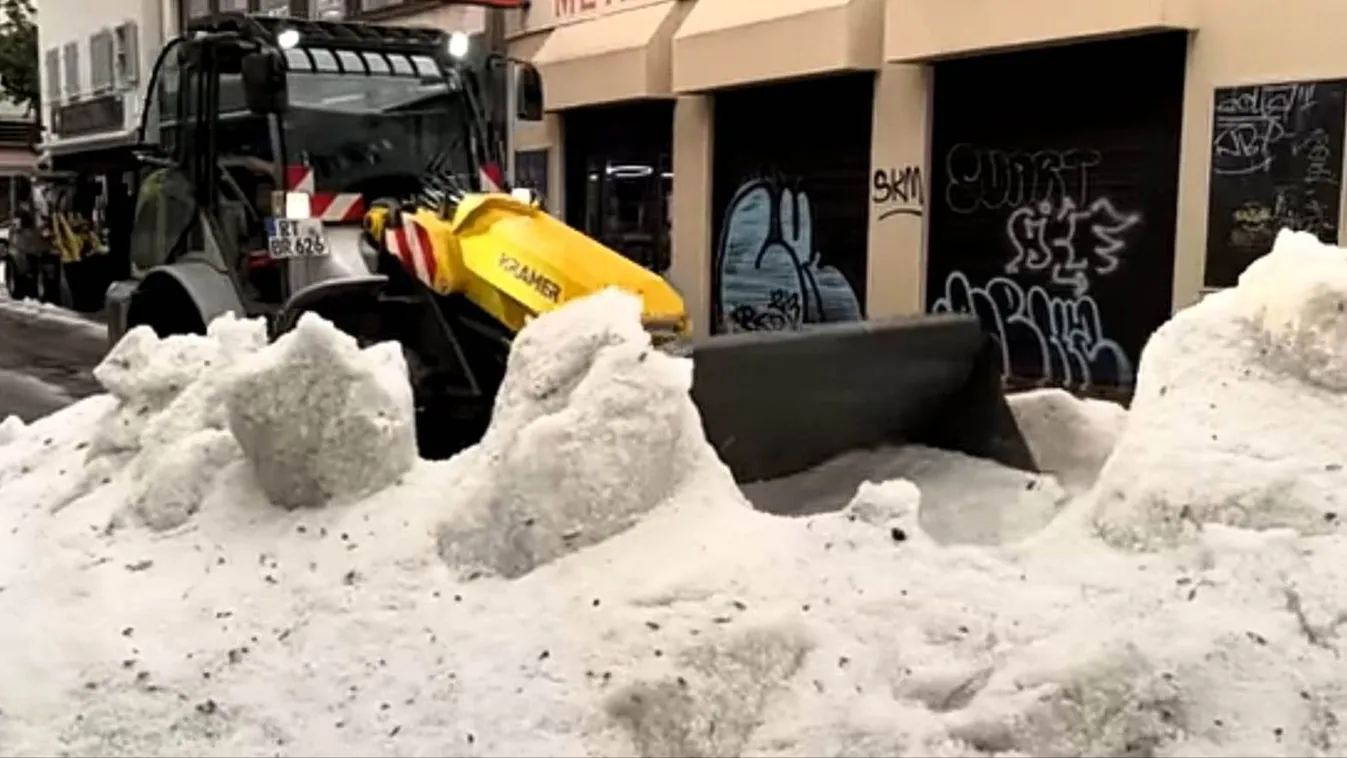 Hó, jégeső, eső, árvizek Európában – videókon az áradások