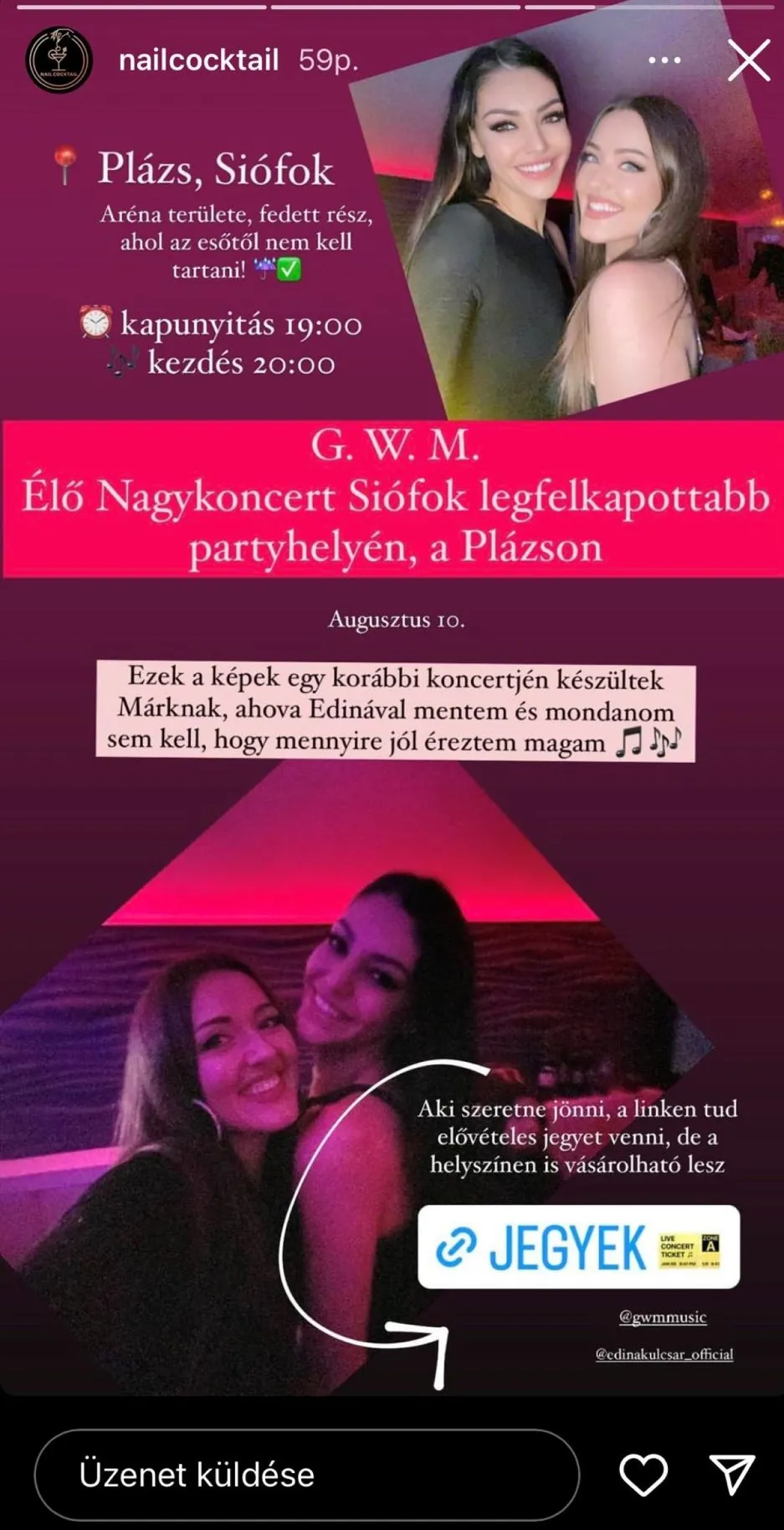 Kulcsár Edina műkörmöse, G.w.M hirdetés