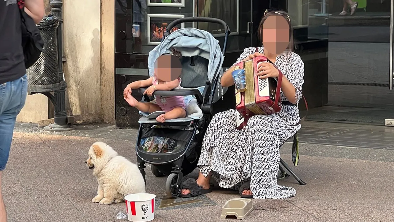 Kisbabával, kutyával kéregetnek: tetten értük a román koldusmaffiát a Vörösmarty téren - fotók