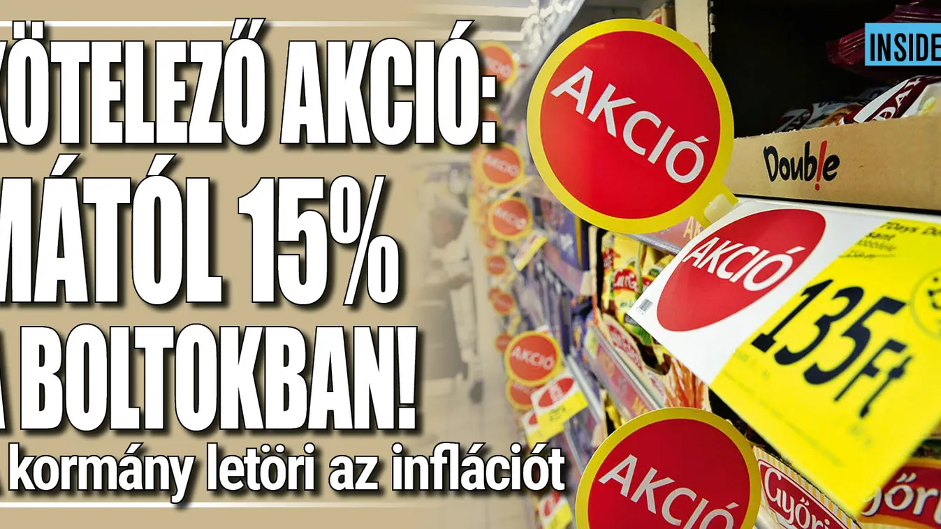 Mától 15 százalékos a kötelező akciózás mértéke