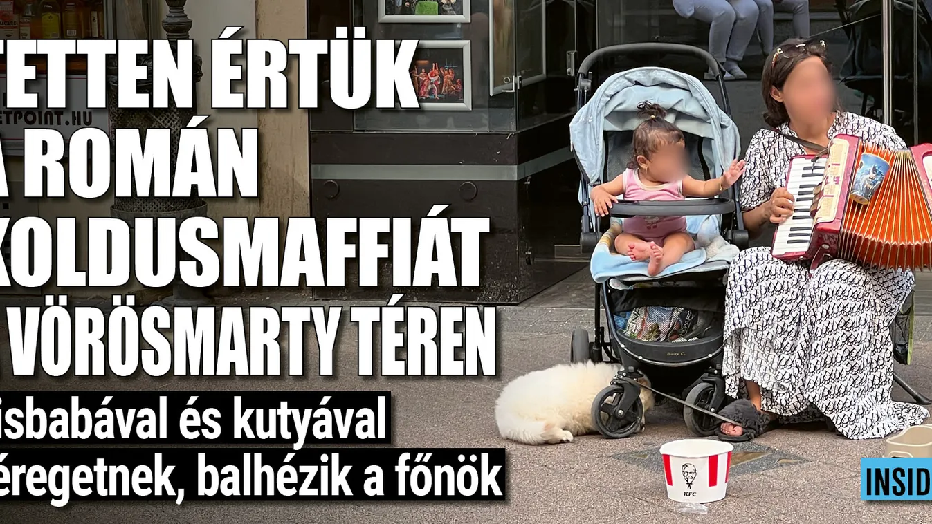 Kisbabával, kutyával kéregetnek: tetten értük a román koldusmaffiát a Vörösmarty téren - fotók