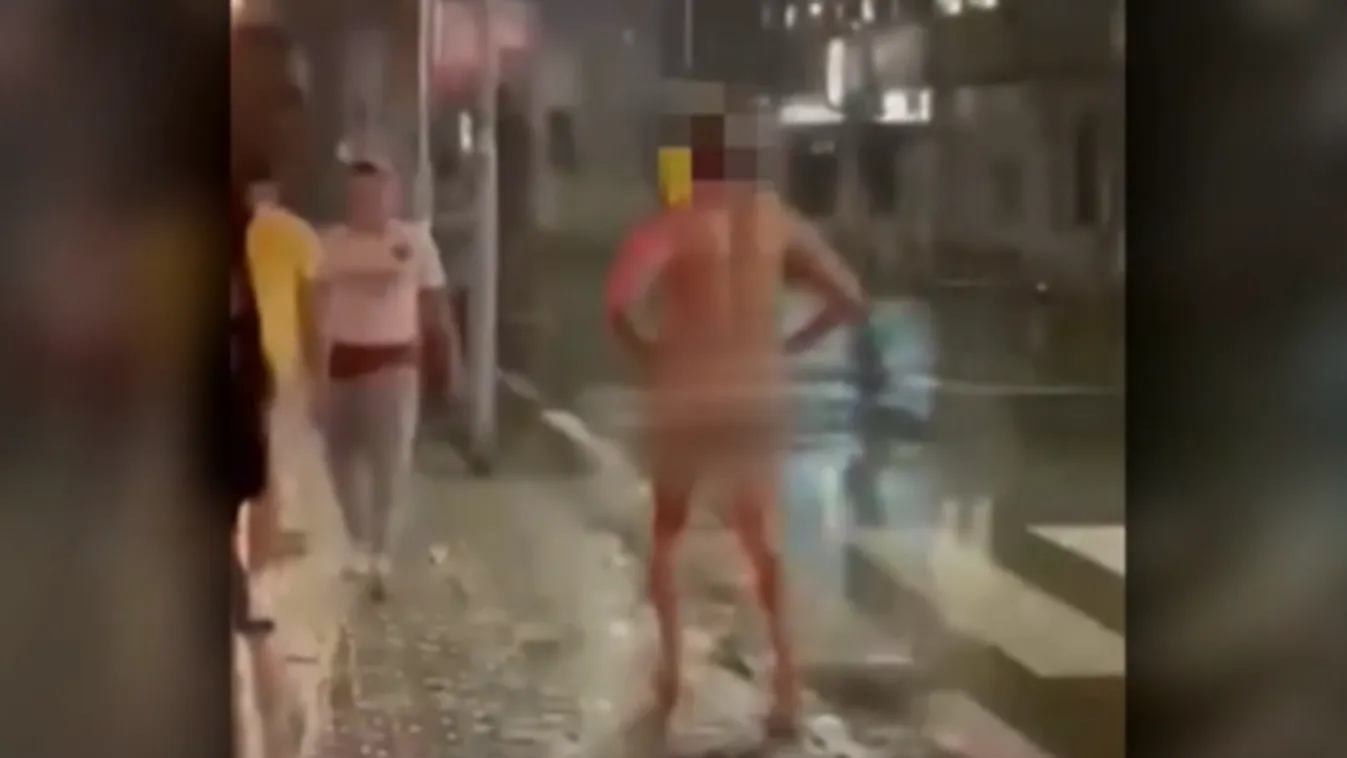 Meztelenül rohangált egy férfi az utcákon - videó