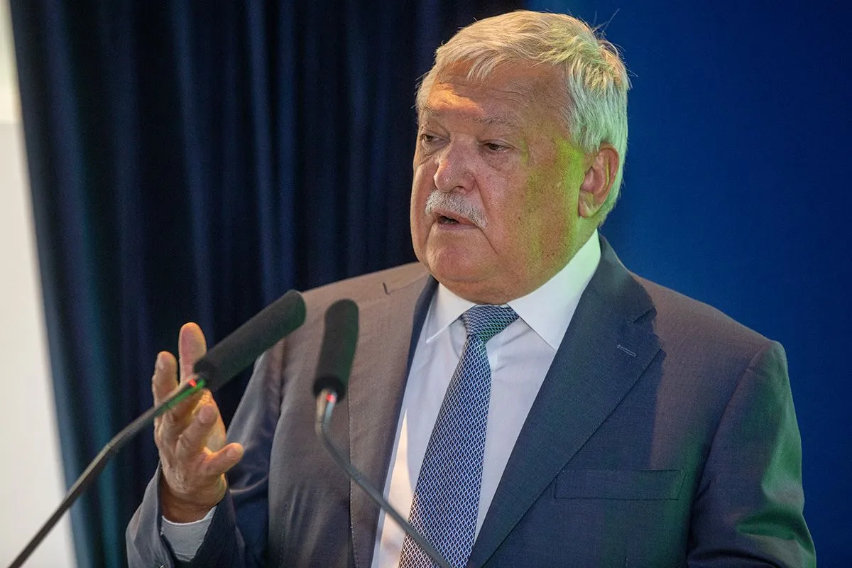 Szerencsejáték Zrt. és OTP közös sajtótájékoztatója. Mager Andrea, a Szerencsejáték Zrt. elnök-vezérigazgatója és Csányi Sándor, az OTP Bank elnök-vezérigazgatója 