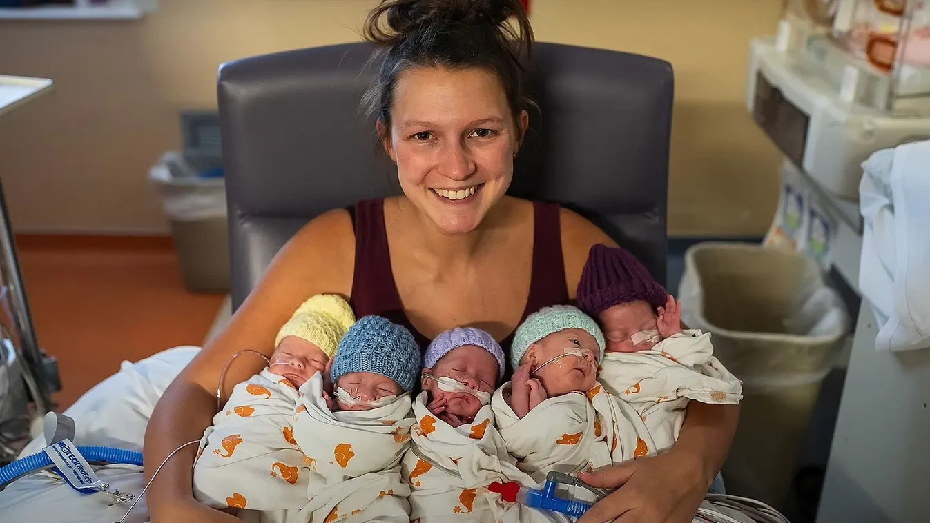 Öt év meddőség után ötös ikrei születtek