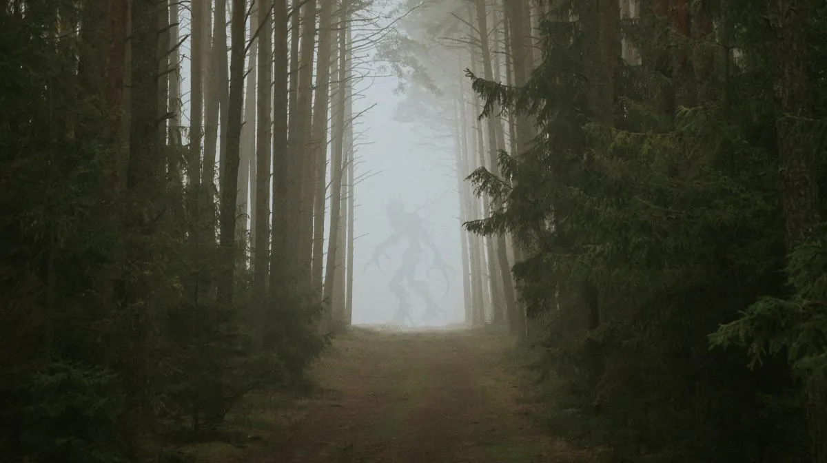 szörny, sötétség, erdő, félelem