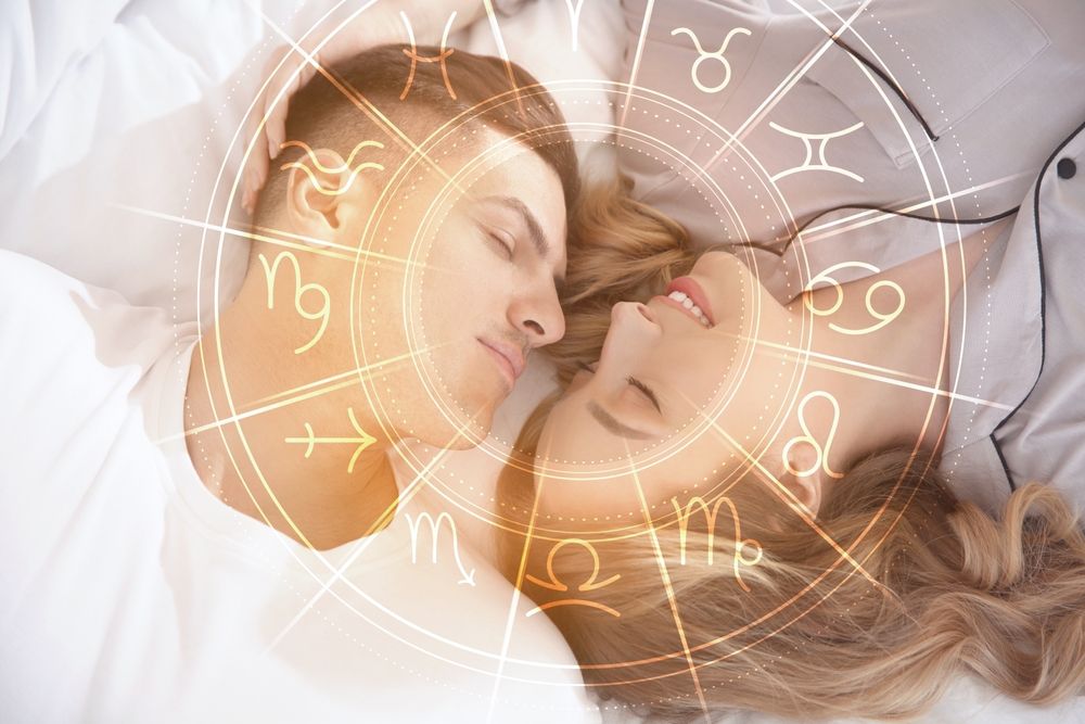 Horoscope,Compatibility.,Loving,Couple,And,Zodiac,Wheel