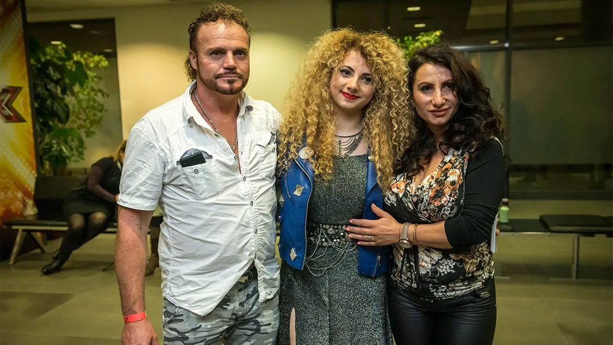 Opitz Barbi a szüleivel