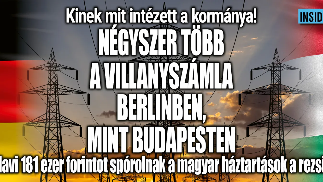 Rezsicsökkentés: Magyarországon a legolcsóbb a rezsi