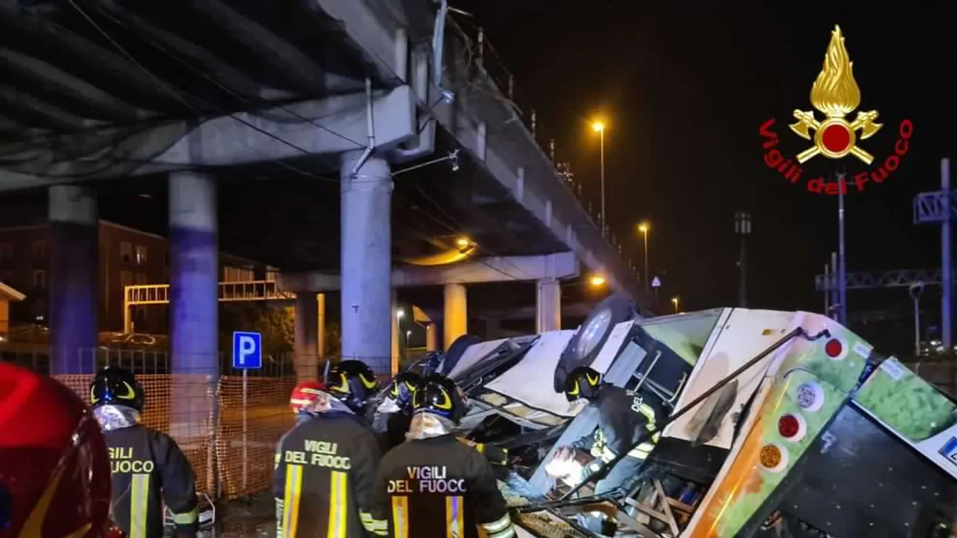 Velencei buszbaleset: rés volt vasút híd korlátján