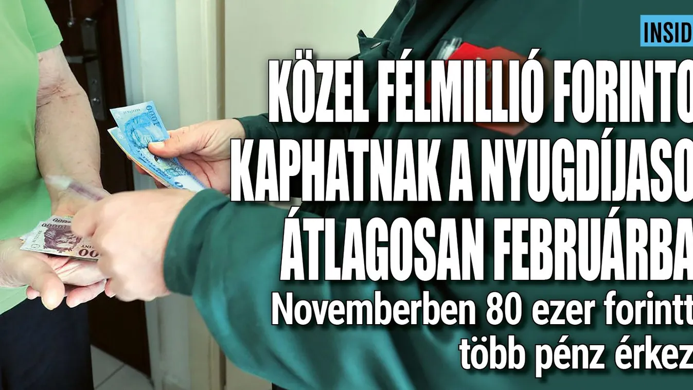 230 ezer forint lehet átlagosan a februári 13. havi nyugdíj