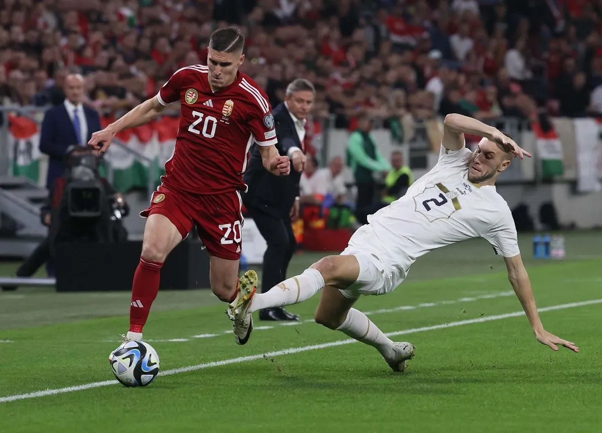 Sallai Roland (balra) parádés góllal sokkolt a szerbeket