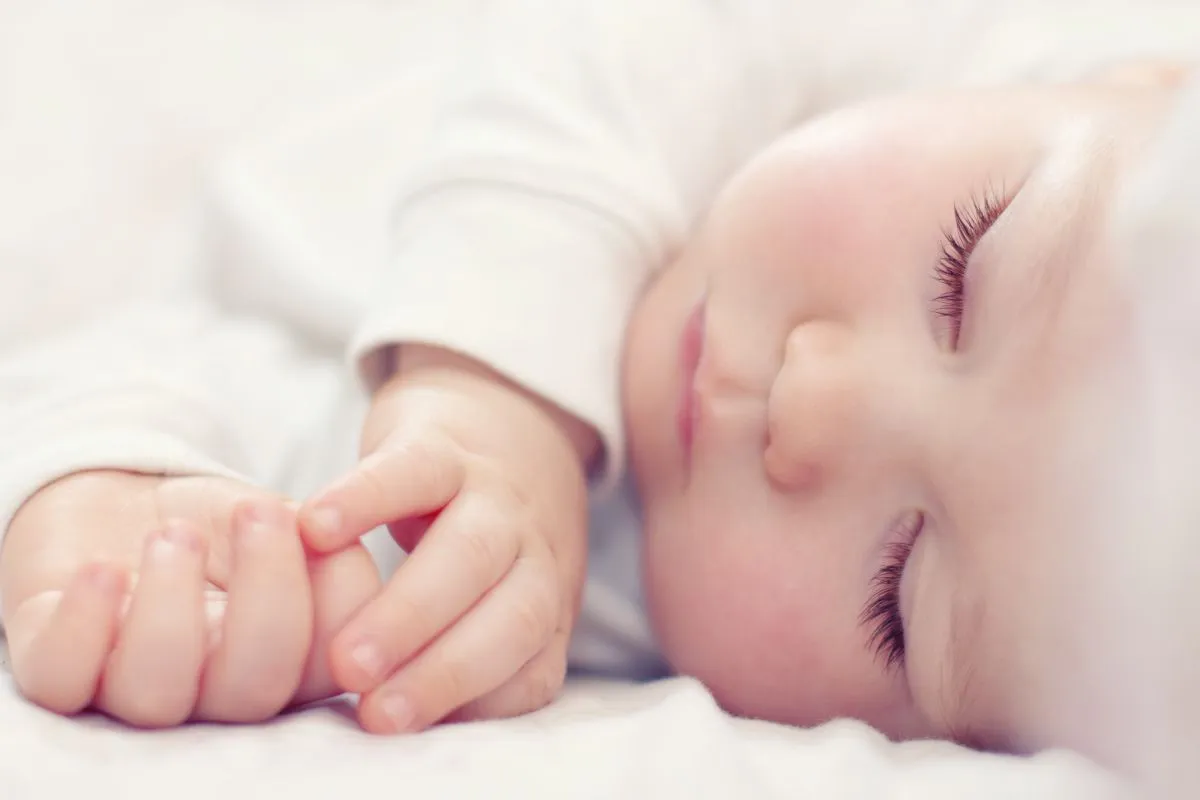 Close-up,Portrait,Of,A,Beautiful,Sleeping,Baby,On,White