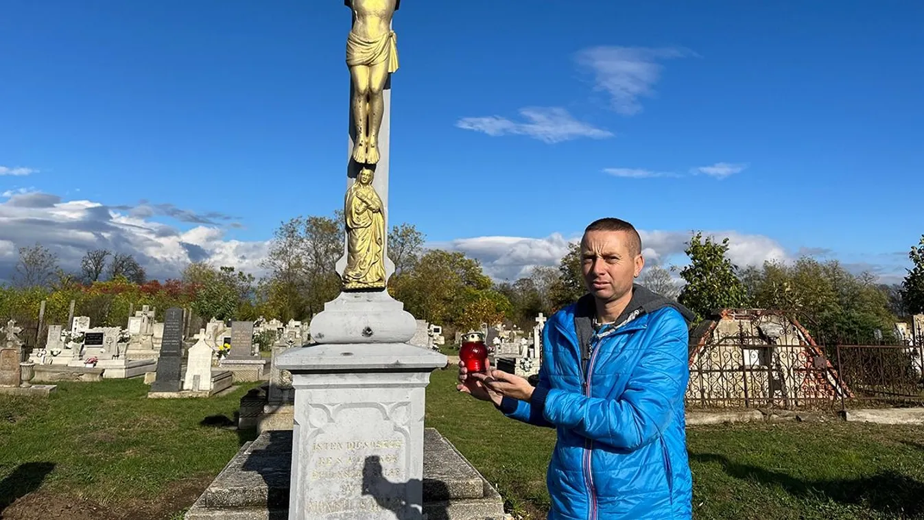 Donorjáért is mécsest gyújtott Csaba – elkísértük a temetőbe