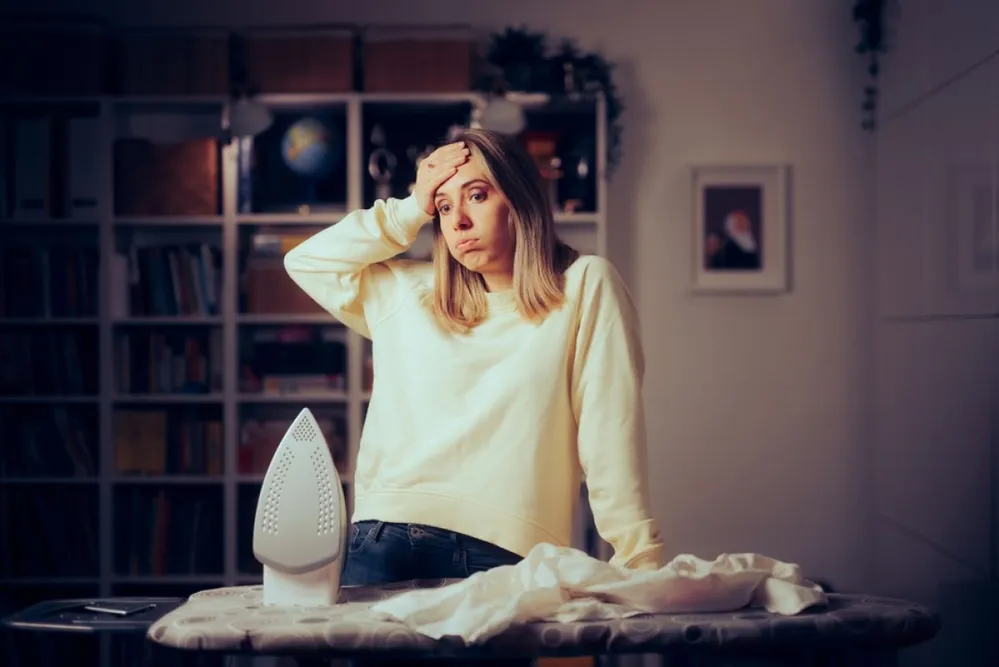 Stressed,Housewife,Forgetting,Something,Important.,Unhappy,Person,Having,To,Do