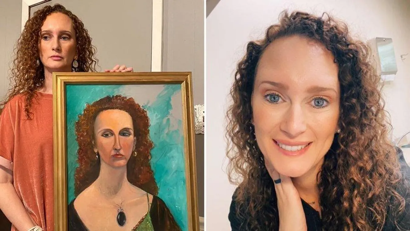 Saját magára ismert egy régi portrén a nő