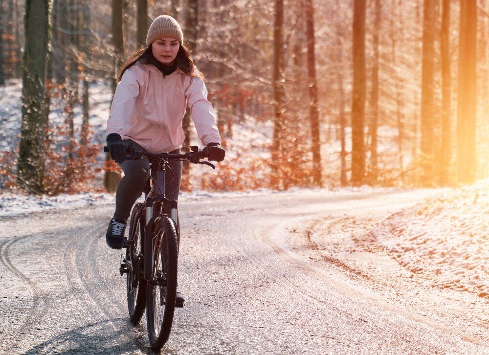 kerékpár, tél, ősz, hideg, sport, erdő, bringa, bringás