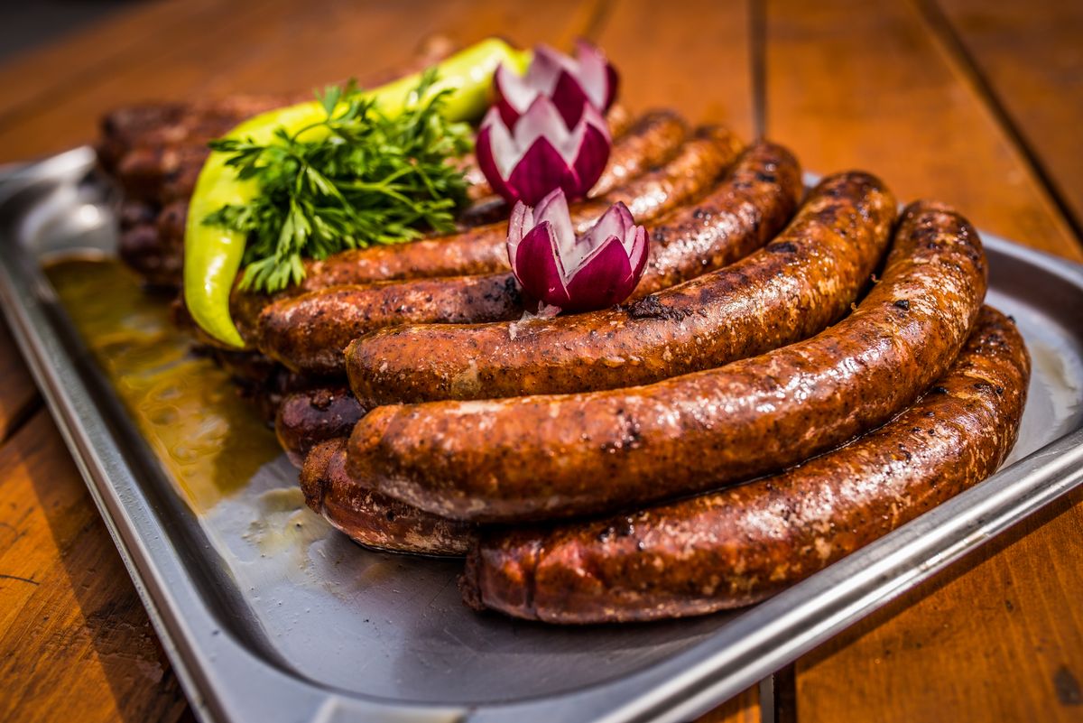 Hungarian,Baked,Sausage,On,The,Table