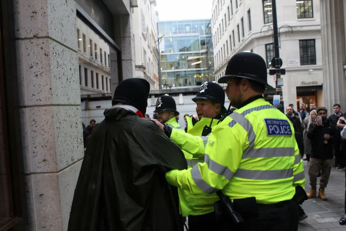 Weapons firm's London offices protested by pro-Palestinian group for supplying arms to Israel