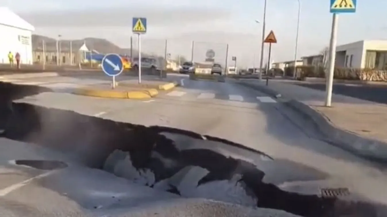 Megnyílt a föld Izlandon, egy kisváros kettészakadt