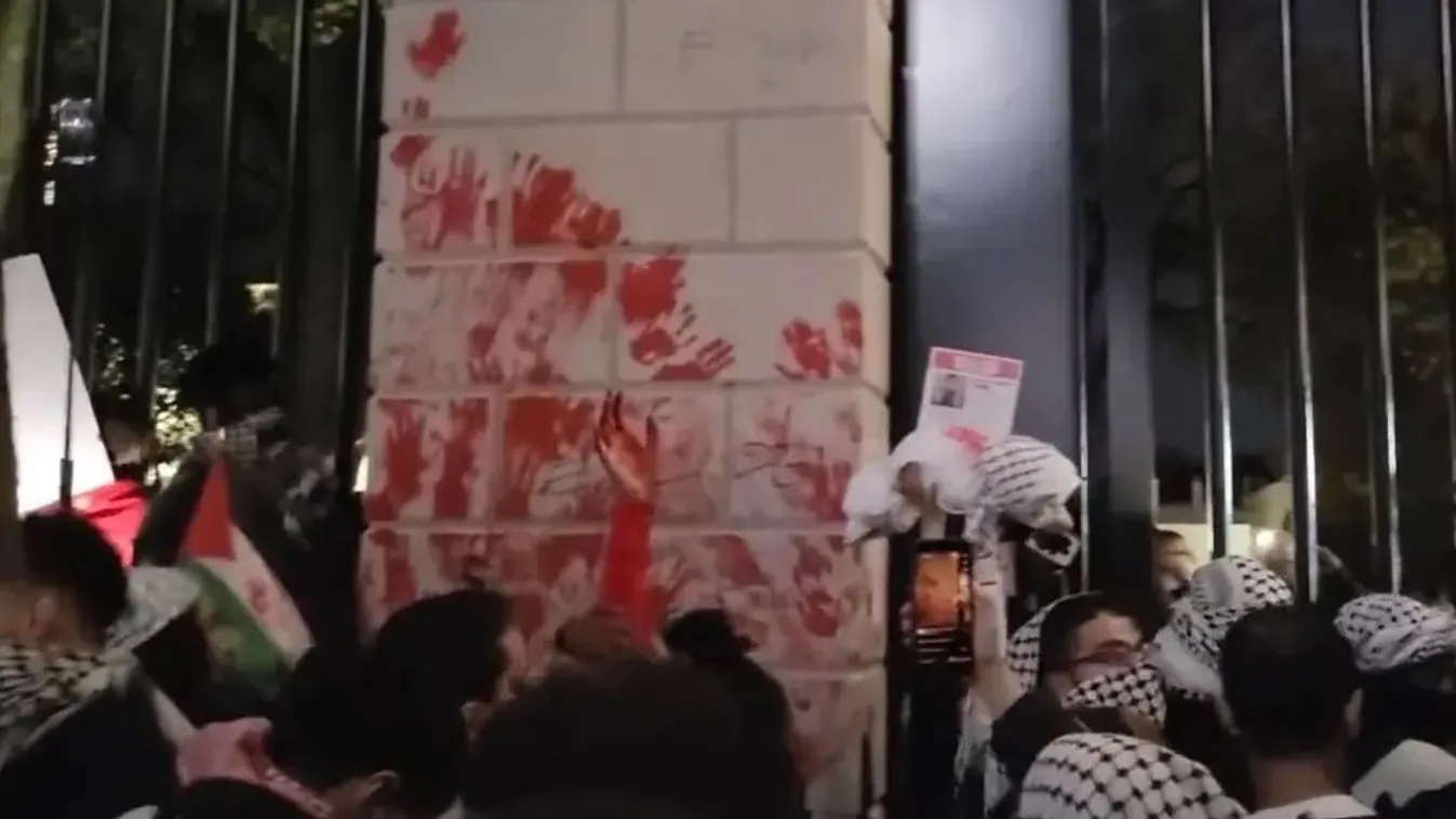 Palesztinpárti tüntetők támadtak a Fehér Házra Washingtonban