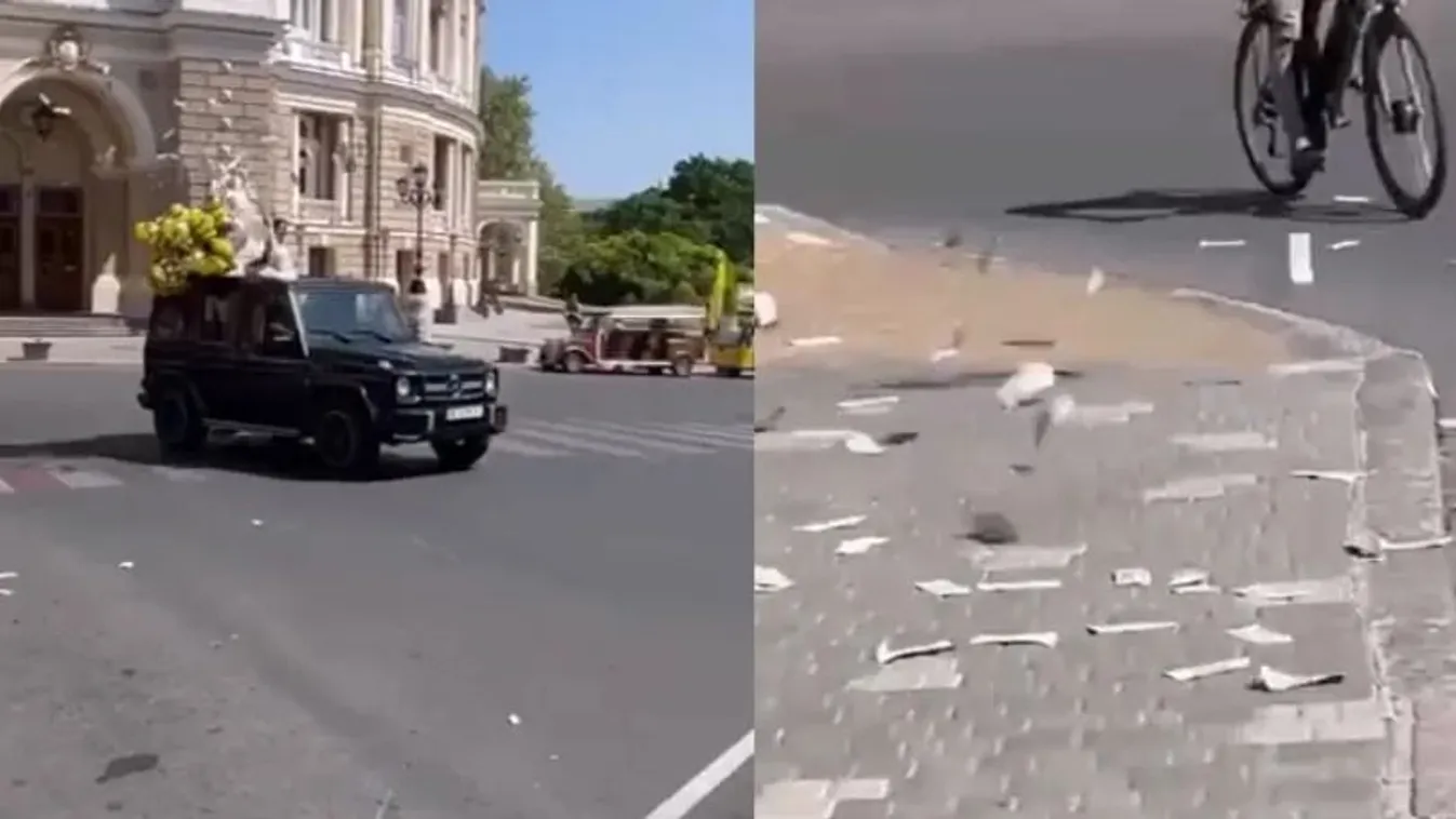 Terepjáróból szórta a készpénzt az ukrán közművezér lánya