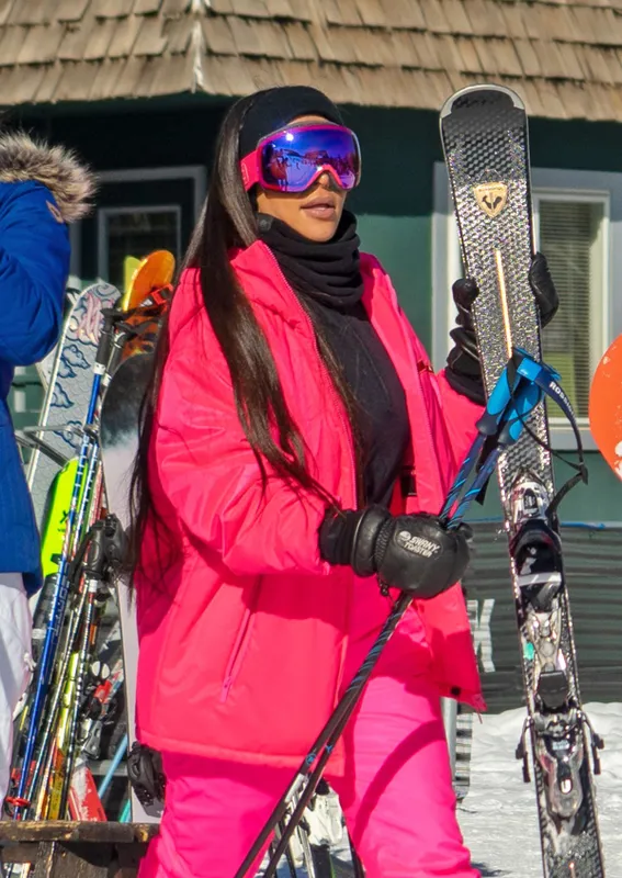 Kim Kardashian and sister Kendall Jenner Hit the Slopes of Buttermilk in Aspen, CO