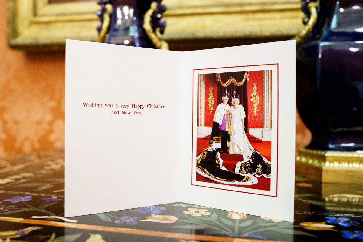 III. Károly király, karácsonyi üdvözlőlap, AFP, brit királyi család