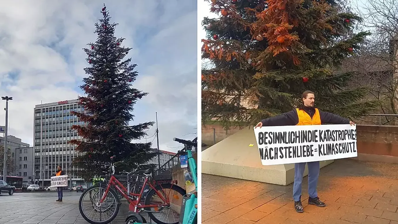 Itt a klímaaktivisták legújabb ellensége: a karácsonyfa