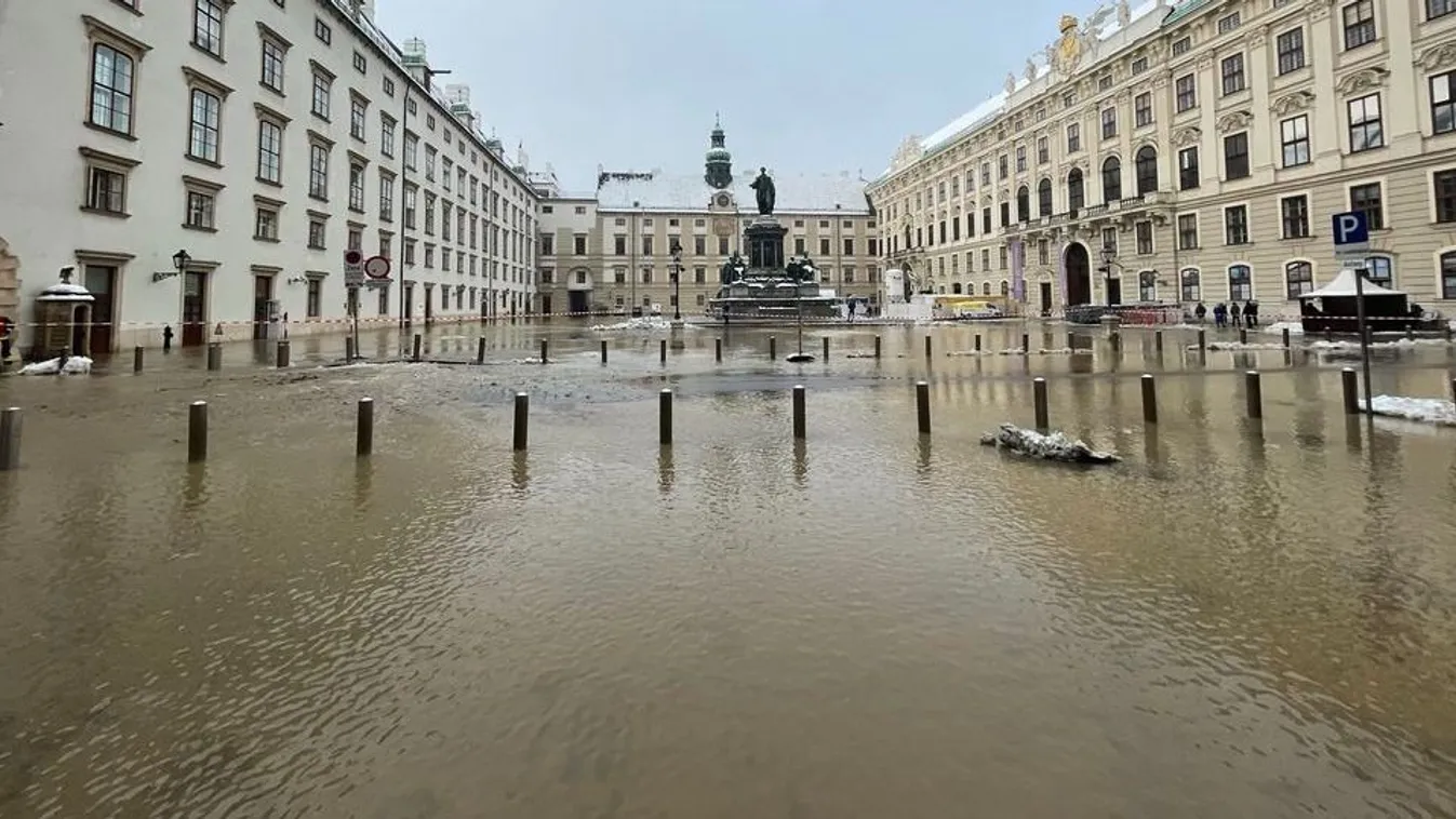 Teljesen víz alá került a bécsi császári palota