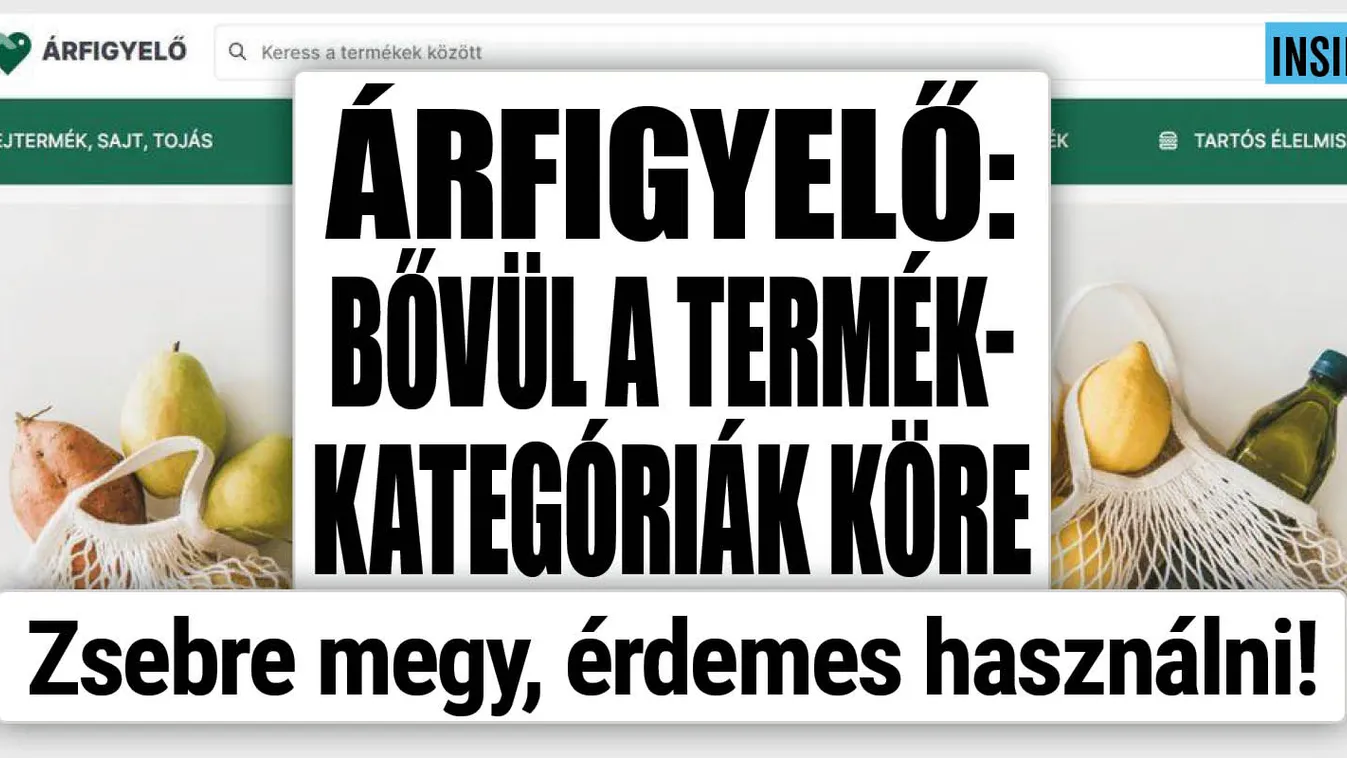 Új termékkategóriák jönnek az Árfigyelőben