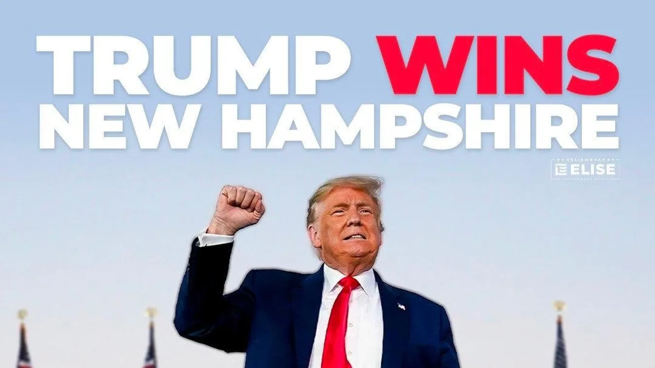 Donald Trump New Hampshire-ben is átütő győzelmet aratott
